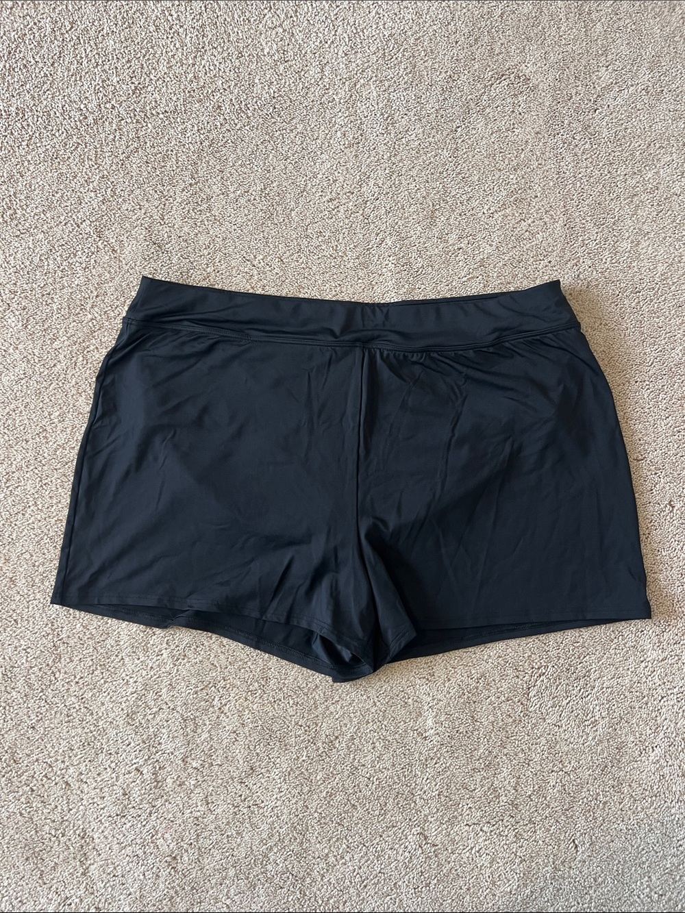 Lands' End Women's Black Swim Athletic Shorts Size 18W